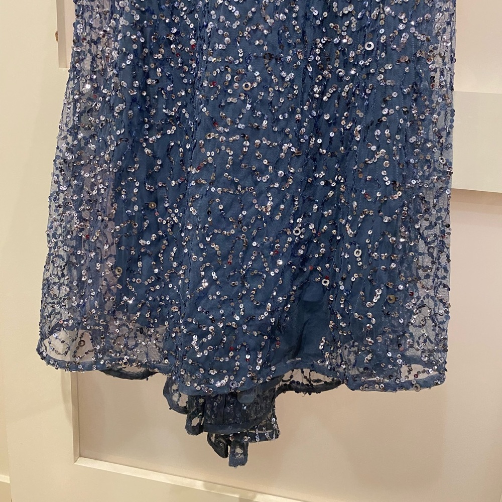 Sequined Cap Sleeve Gown - Picture 8 of 11